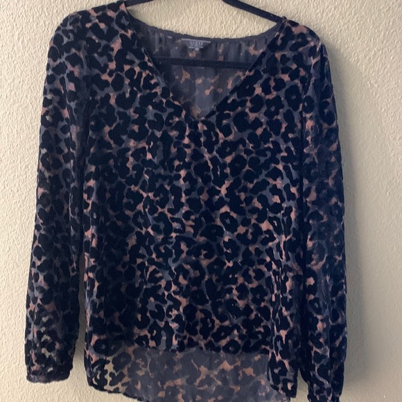Guess velvet leopard sheer burnout Fariy gothic top size XS whichy whimsy goth - Picture 4 of 7